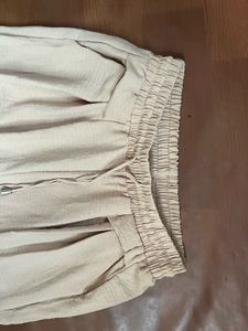 Flowy Beige Culotte Pants