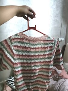 Chic Striped Knit Cardigan