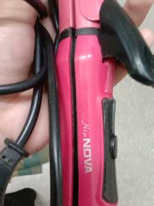 Pink Hair Curling Iron and straightener