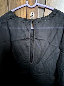 Elegant Black Embellished Top
