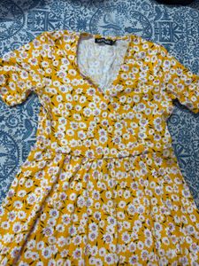 wrap style floral beachy dress