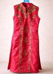 Embroidered Red Kurta