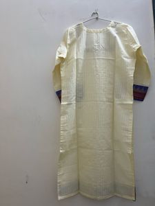 Cream Kurta set with dupatta / New