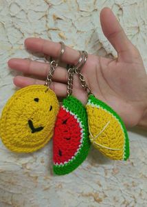 Handmade Crochet Sunflower Keychain