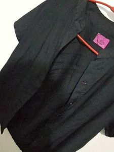 Stylish Black Short Sleeve Blouse