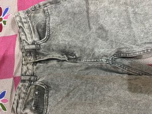 Grey Acid Wash Jeans