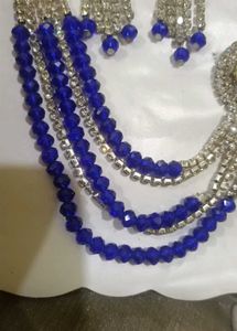 Elegant Blue Bead Jewelry Set