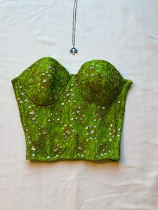 Sequin Embellished Corset Top