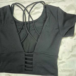 Backless Crop Top chatpate baddie going out