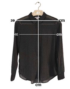 Stylish Semi-Sheer Black Partywear/Office Shirt