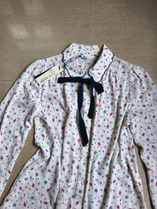 korean Bow Neck Shirt