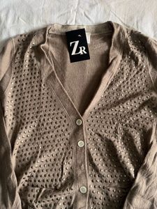 ZR Embellished Knit Cardigan