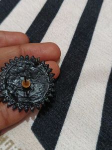 Boho Black Stud Earrings