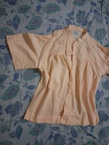 Peach Butterfly Night shirt
