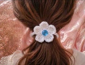 Crochet Flower Claw Clips &amp; keychain combo