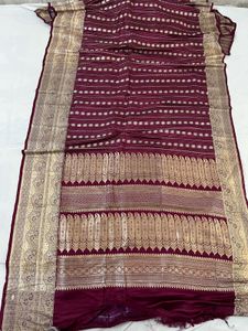 pure silk Banarasi without blouse