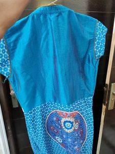 Blue Printed Kurta