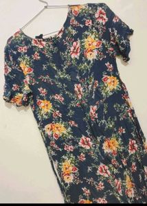 Grey Jumpsuit Multi Floral Print For 30 Bust