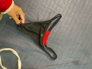 Lace Trim Thong Panty