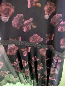 Zudio Floral Mesh Asymmetric Slip