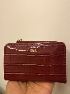 MNG Burgundy Croc Wallet