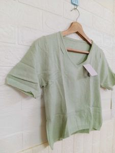 Mint Green V-Neck Tee