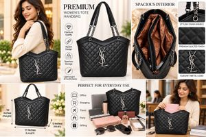 YSL PREMIUM QUILTED TOTE HANDBAG 👜✨
