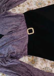 Sparkling Purple &amp; Black Jumpsuit