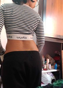 Striped Cropped winter top