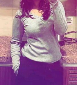 Women's Ribbed Henley V-Neck Long Sleeve