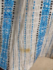 Stunning White &amp; Blue Striped Kurta