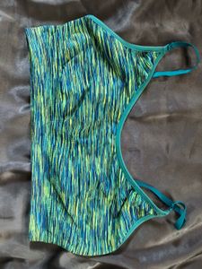 Blue And Gold Camisole+ Green-blue Slip On Bra