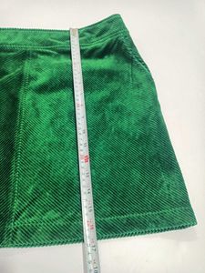 Green Corduroy Mini Skirt Like New Condition