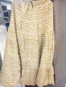Flowy Ethnic Print Maxi Skirt