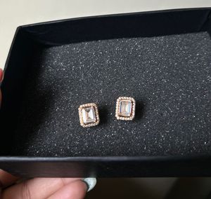 Elegant Emerald Cut Stud Earrings