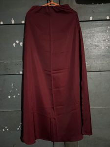 Maroon elastic silk  Skirt