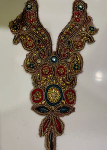 Embellished Lace Collar Applique