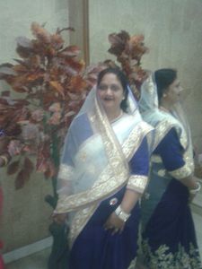 Elegant Blue Saree with Embroidered Dupatta