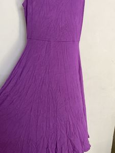 Purple Fit &amp; Flare Tank Dress