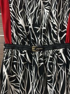 Red &amp; Black High-Low Dress