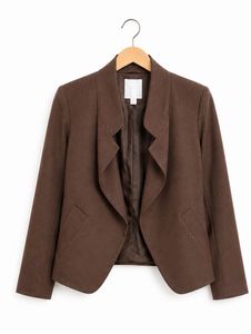 Stylish Brown Waterfall Blazer