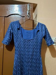 Elegant Blue Lace kurti