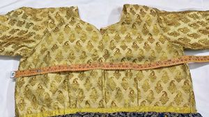 Girl frock Vibrant 🇬🇧Yellow &amp; Blue Cutwork