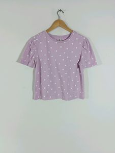 Lavender Printed Casual Top (Women)