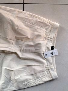 ASOS White Wide Leg Cropped Pants