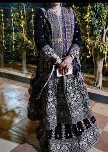 Elegan Velvet zardosi stonework Lehenga Choli Set