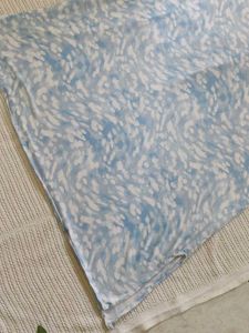 Land's end Blue &amp; White Tie-Dye Sleeveless Dress
