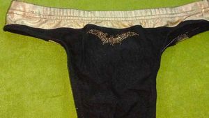 Vintage Black &amp; Gold thong