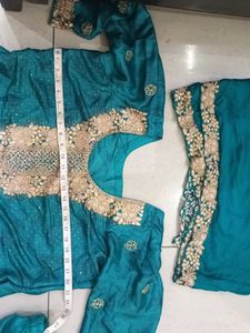 Elegant Teal Kurta Set with Embellishments