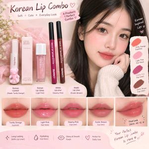 Korean Lip Combo - 4 Pcs